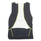 CRANE Cycling Womens Jersey White Sleeveless 1/4 Zip S