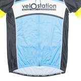 CUORE Cycling Mens Jersey Blue 1/4 Zip 2XL