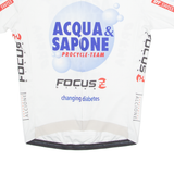 GSG Cycling Mens Jersey White 1/4 Zip L