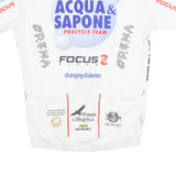 GSG Cycling Mens Jersey White 1/4 Zip L