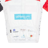 MSTINA Cycling Mens Jersey White 1/4 Zip M