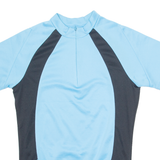 CRANE Cycling Mens Jersey Blue 1/4 Zip S