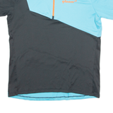 QLOOM Cycling Mens Jersey Blue 1/4 Zip M