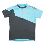 QLOOM Cycling Mens Jersey Blue 1/4 Zip M