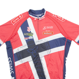 HUERZELER Cycling Mens Jersey Red 1/4 Zip XL