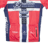 HUERZELER Cycling Mens Jersey Red 1/4 Zip XL