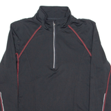COOL RUNNING Cycling Mens Jersey Black Long Sleeve 1/4 Zip L