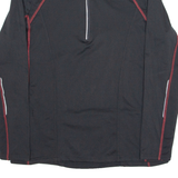 COOL RUNNING Cycling Mens Jersey Black Long Sleeve 1/4 Zip L