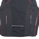 COOL RUNNING Cycling Mens Jersey Black Long Sleeve 1/4 Zip L