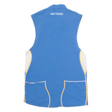 ORCA Cycling Mens Jersey Blue Sleeveless 1/4 Zip L