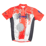 BRUNEX Cycling Mens Jersey Red 90s 1/4 Zip M