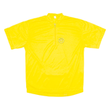 BIKE MEET Cycling Mens Jersey Yellow 1/4 Zip XL
