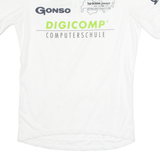 GONSO Cycling Mens Jersey White 1/4 Zip M