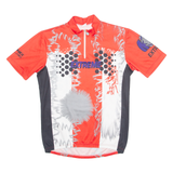 BRUNEX Cycling Mens Jersey Red 90s 1/4 Zip S