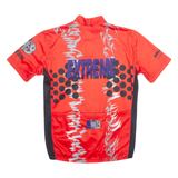 BRUNEX Cycling Mens Jersey Red 90s 1/4 Zip S