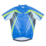 CRANE Cycling Mens Jersey Blue 1/4 Zip L