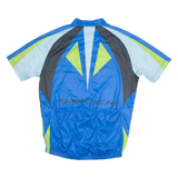 CRANE Cycling Mens Jersey Blue 1/4 Zip L