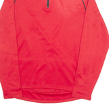 GONSO Cycling Mens Jersey Red Long Sleeve 1/4 Zip L