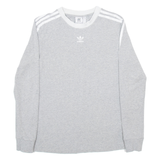 ADIDAS Womens T-Shirt Grey Long Sleeve UK 10