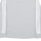 ADIDAS Womens T-Shirt Grey Long Sleeve UK 10