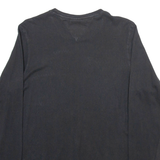 TOMMY HILFIGER Mens T-Shirt Black Long Sleeve S