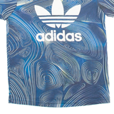 ADIDAS Womens T-Shirt Blue UK 4