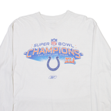 REEBOK Indianapolis Colts Mens T-Shirt White Long Sleeve USA L