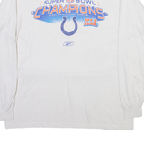 REEBOK Indianapolis Colts Mens T-Shirt White Long Sleeve USA L