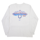 REEBOK Indianapolis Colts Mens T-Shirt White Long Sleeve USA L