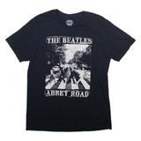 THE BEATLES Mens Band T-Shirt Black L