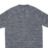 NIKE Mens T-Shirt Grey Button Neck M