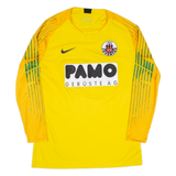 NIKE Juventus Goalkeeper Mens Football Shirt Jersey Yellow Long Sleeve L