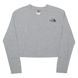 THE NORTH FACE Cropped Womens T-Shirt Grey Long Sleeve M