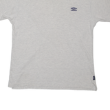UMBRO Mens T-Shirt Grey V-Neck L