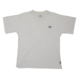 UMBRO Mens T-Shirt Grey V-Neck L