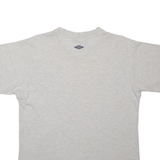 UMBRO Mens T-Shirt Grey V-Neck L