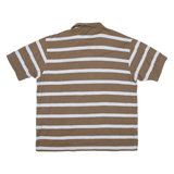 NAUTICA Mens Polo Shirt Brown Striped XL