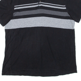 CALVIN KLEIN Mens Polo Shirt Black Striped XL