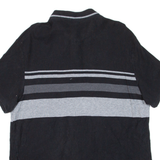 CALVIN KLEIN Mens Polo Shirt Black Striped XL