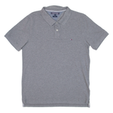 TOMMY HILFIGER Slim Fit Mens Polo Shirt Grey XL