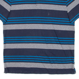 CALVIN KLEIN Mens Polo Shirt Blue Striped M
