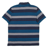 CALVIN KLEIN Mens Polo Shirt Blue Striped M