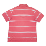 TOMMY HILFIGER Mens Polo Shirt Pink Striped XL