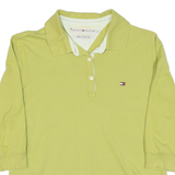 TOMMY HILFIGER Womens Polo Shirt Green 3/4 Sleeve M