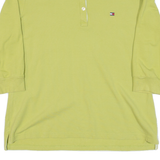 TOMMY HILFIGER Womens Polo Shirt Green 3/4 Sleeve M