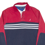 NAUTICA Mens Polo Shirt Blue Striped Long Sleeve M