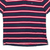 TOMMY HILFIGER Mens Polo Shirt Blue Striped L