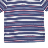 TOMMY HILFIGER Mens Polo Shirt Blue Striped XL