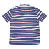TOMMY HILFIGER Mens Polo Shirt Blue Striped XL