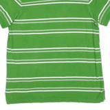 TOMMY HILFIGER Mens Polo Shirt Green Striped M
